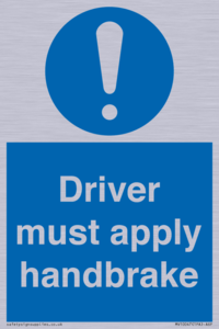 Driver must apply handbrake
